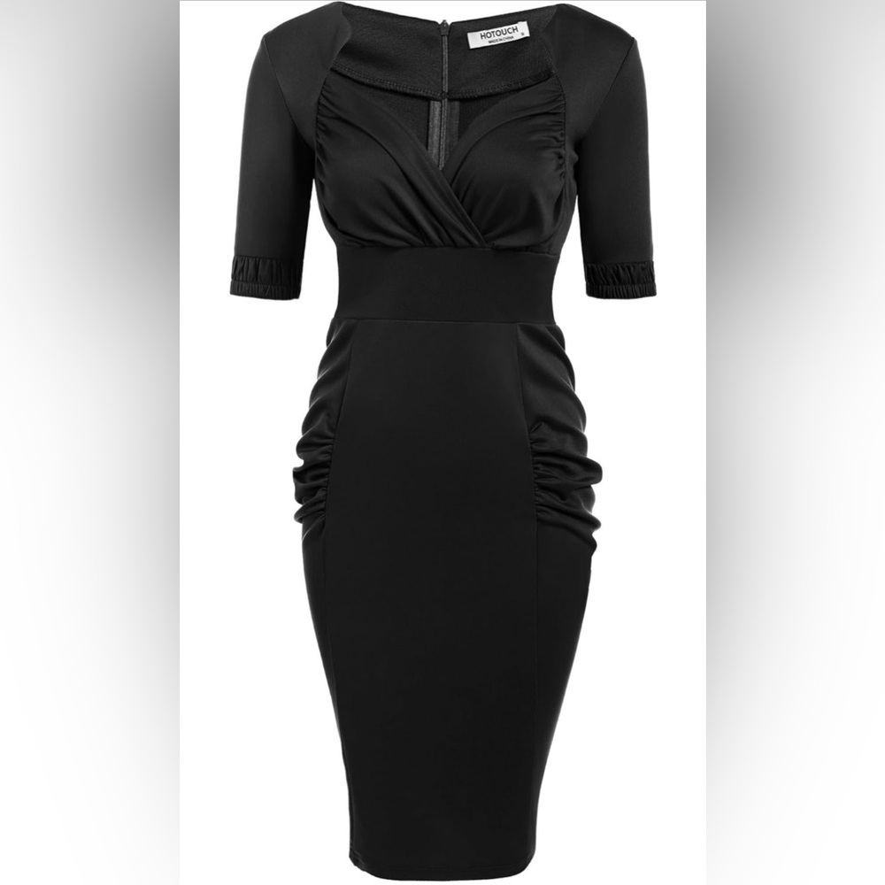 Hotouch Women Elegant Sweetheart Neckline Sheath Pencil Dress